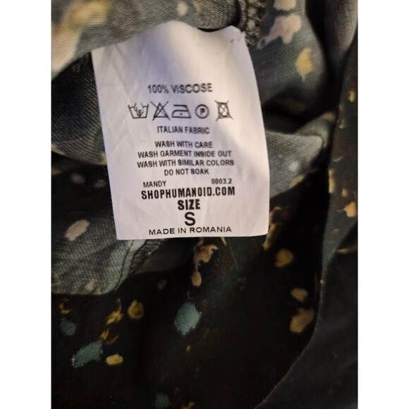 Humanoid Mandy Top Italian Fabric Faux Wrap Pleated V Neck Top Sz S $269 - Picture 9 of 9